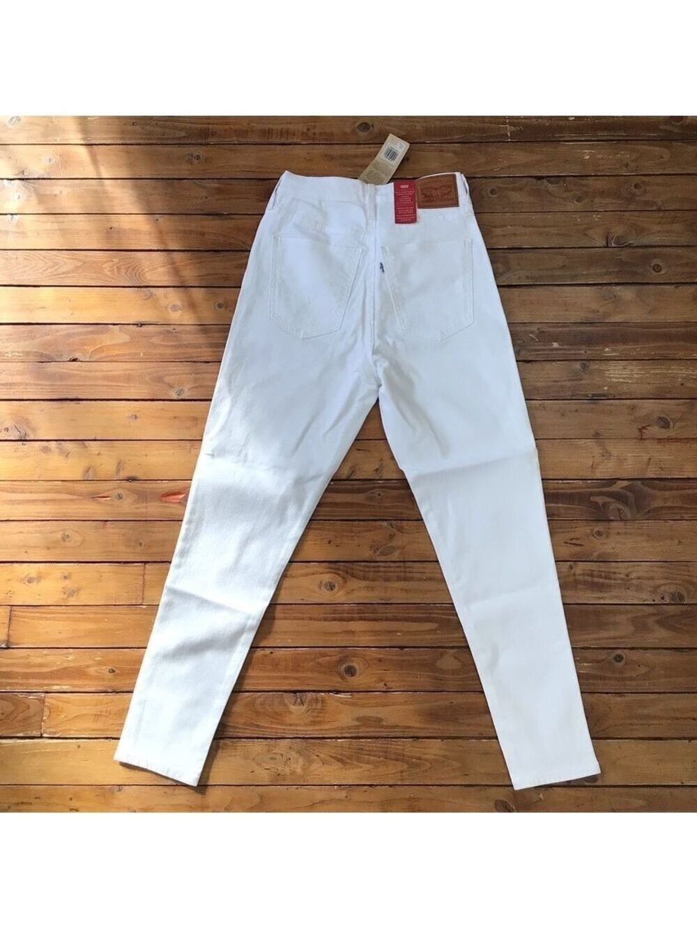 𝅺levi’s Mile high ankle super skinny extra high-high waisted waist white slim30